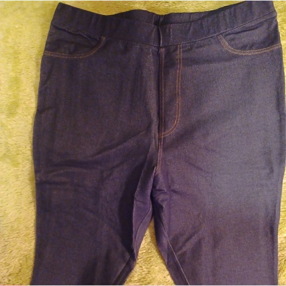 5 pocket stretch denim leggings